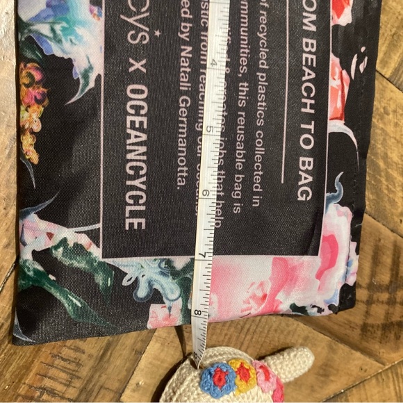 MACYS OCEANCYCLE BEACH TO BAG REUSABLE FOLDABLE TOTE BAG NEW - Picture 12 of 13
